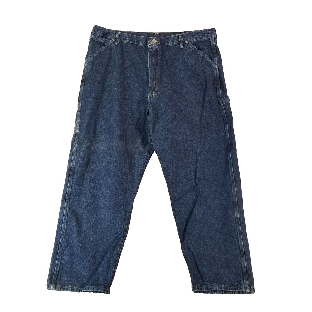 Wrangler jeans carpenter pants men's 42 x 30 blue denim workwear